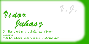 vidor juhasz business card